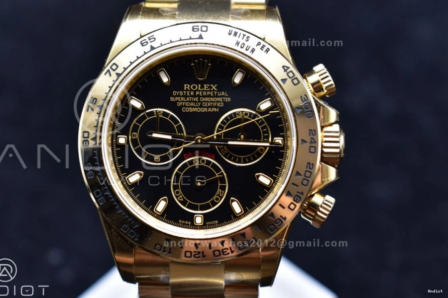 Daytona Best YG Edition SA4130 1:1 Black V2 Clean 116505 Dial on Bracelet 0208